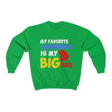 Load image into Gallery viewer, My Favorite Superhero Is My Big Bro Unisex Heavy Blend™ Crewneck Sweatshirt