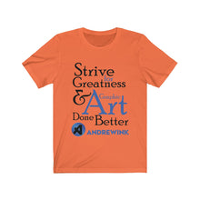 Load image into Gallery viewer, Graphic Art Andrewink Blue Version Unisex Jersey Short Sleeve Tee