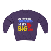 Load image into Gallery viewer, My Favorite Superhero Is My Big Bro Unisex Heavy Blend™ Crewneck Sweatshirt