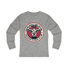 Load image into Gallery viewer, Building Muscle Since Day One Women's Fitted Long Sleeve Tee