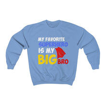 Load image into Gallery viewer, My Favorite Superhero Is My Big Bro Unisex Heavy Blend™ Crewneck Sweatshirt