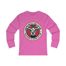 Load image into Gallery viewer, Building Muscle Since Day One Women's Fitted Long Sleeve Tee