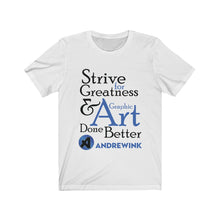 Load image into Gallery viewer, Graphic Art Andrewink Blue Version Unisex Jersey Short Sleeve Tee