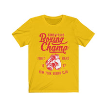 Load image into Gallery viewer, Boxing Champ 1987 Unisex Jersey Short Sleeve Tee