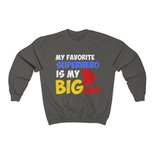 Load image into Gallery viewer, My Favorite Superhero Is My Big Bro Unisex Heavy Blend™ Crewneck Sweatshirt