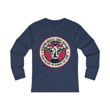 Load image into Gallery viewer, Building Muscle Since Day One Women's Fitted Long Sleeve Tee