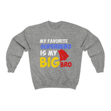 Load image into Gallery viewer, My Favorite Superhero Is My Big Bro Unisex Heavy Blend™ Crewneck Sweatshirt