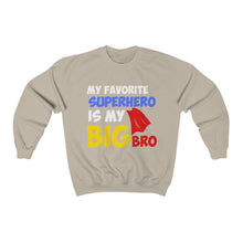 Load image into Gallery viewer, My Favorite Superhero Is My Big Bro Unisex Heavy Blend™ Crewneck Sweatshirt