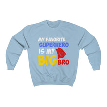 Load image into Gallery viewer, My Favorite Superhero Is My Big Bro Unisex Heavy Blend™ Crewneck Sweatshirt
