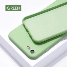Load image into Gallery viewer, Luxury Liquid Soft Silicone Case For iPhone 7 6 6s 8 Plus 5 5s SE X Xs 11 Pro Max XR Case Candy Color Capa Shockproof Back Cover