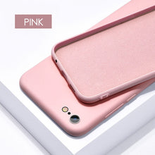 Load image into Gallery viewer, Luxury Liquid Soft Silicone Case For iPhone 7 6 6s 8 Plus 5 5s SE X Xs 11 Pro Max XR Case Candy Color Capa Shockproof Back Cover