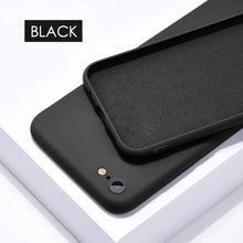 Load image into Gallery viewer, Luxury Liquid Soft Silicone Case For iPhone 7 6 6s 8 Plus 5 5s SE X Xs 11 Pro Max XR Case Candy Color Capa Shockproof Back Cover