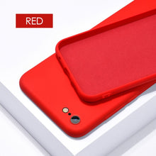 Load image into Gallery viewer, Luxury Liquid Soft Silicone Case For iPhone 7 6 6s 8 Plus 5 5s SE X Xs 11 Pro Max XR Case Candy Color Capa Shockproof Back Cover
