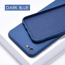 Load image into Gallery viewer, Luxury Liquid Soft Silicone Case For iPhone 7 6 6s 8 Plus 5 5s SE X Xs 11 Pro Max XR Case Candy Color Capa Shockproof Back Cover