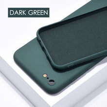 Load image into Gallery viewer, Luxury Liquid Soft Silicone Case For iPhone 7 6 6s 8 Plus 5 5s SE X Xs 11 Pro Max XR Case Candy Color Capa Shockproof Back Cover