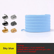 Load image into Gallery viewer, 1 Pair No Tie Shoe laces Elastic Shoelaces Outdoor Leisure Sneakers Quick Safety Flat Shoelace Kids And Adult Unisex Lazy laces