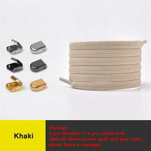 Load image into Gallery viewer, 1 Pair No Tie Shoe laces Elastic Shoelaces Outdoor Leisure Sneakers Quick Safety Flat Shoelace Kids And Adult Unisex Lazy laces