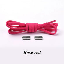 Load image into Gallery viewer, 1Pair Elastic Locking Shoelaces Semicircle Shoelace Sneakers Shoe laces Quick No Tie Shoelace Kids Adult Shoes lace 21colors