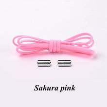 Load image into Gallery viewer, 1Pair Elastic Locking Shoelaces Semicircle Shoelace Sneakers Shoe laces Quick No Tie Shoelace Kids Adult Shoes lace 21colors