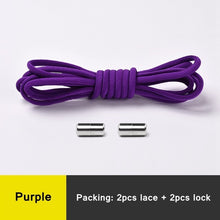 Load image into Gallery viewer, 1Pair Elastic Locking Shoelaces Semicircle Shoelace Sneakers Shoe laces Quick No Tie Shoelace Kids Adult Shoes lace 21colors