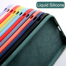 Load image into Gallery viewer, Luxury Liquid Soft Silicone Case For iPhone 7 6 6s 8 Plus 5 5s SE X Xs 11 Pro Max XR Case Candy Color Capa Shockproof Back Cover