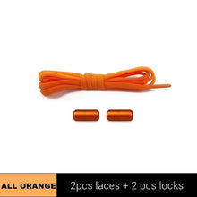 Load image into Gallery viewer, 1Pair Metal Lock Shoelaces Round Elastic Shoe Laces Special No Tie Shoelace for Men Women Lacing Rubber Zapatillas 23 Colors
