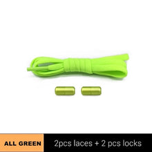 Load image into Gallery viewer, 1Pair Metal Lock Shoelaces Round Elastic Shoe Laces Special No Tie Shoelace for Men Women Lacing Rubber Zapatillas 23 Colors