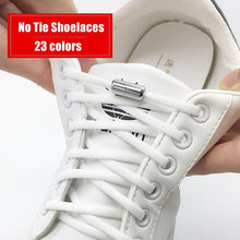 Load image into Gallery viewer, Elastic No Tie Shoelaces Semicircle Shoe Laces For Kids and Adult Sneakers Shoelace Quick Lazy Metal Lock Laces Shoe Strings