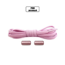 Load image into Gallery viewer, Elastic No Tie Shoelaces Semicircle Shoe Laces For Kids and Adult Sneakers Shoelace Quick Lazy Metal Lock Laces Shoe Strings