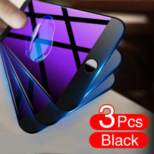 Load image into Gallery viewer, 3PCS Curved Full Cover Protective Glass On The For iPhone 7 8 6S Plus Tempered Screen Protector iPhone 8 7 6 SE 2020 Glass Film