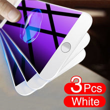 Load image into Gallery viewer, 3PCS Curved Full Cover Protective Glass On The For iPhone 7 8 6S Plus Tempered Screen Protector iPhone 8 7 6 SE 2020 Glass Film