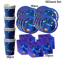 Load image into Gallery viewer, Outer Space Galaxy Party Decor Disposable Tableware Set Solar Planet Party Paper Cup/Napkin/Plates Kids Happy Birthday Gifts