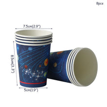 Load image into Gallery viewer, Outer Space Galaxy Party Decor Disposable Tableware Set Solar Planet Party Paper Cup/Napkin/Plates Kids Happy Birthday Gifts