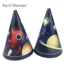 Load image into Gallery viewer, New Space Planet party Plate Napkins cups Tableware stars party for Astronaut Happy Birthday Party Supplies Universe Decorations