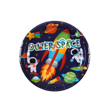 Load image into Gallery viewer, New Space Planet party Plate Napkins cups Tableware stars party for Astronaut Happy Birthday Party Supplies Universe Decorations
