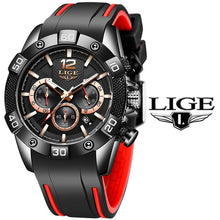 Load image into Gallery viewer, LIGE 2021 New Fashion Blue Mens Watches Top Brand Luxury Clock Sports Chronograph Waterproof Quartz Watch Men Relogio Masculino