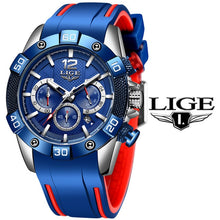 Load image into Gallery viewer, LIGE 2021 New Fashion Blue Mens Watches Top Brand Luxury Clock Sports Chronograph Waterproof Quartz Watch Men Relogio Masculino