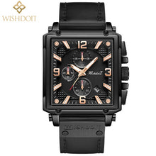 Load image into Gallery viewer, 2021 New Fashion Waterproof Men's Watch Top Brand Luxury Leather Square Large Dial Sports Quartz Chronograph Relogio Masculi