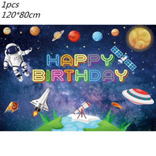 Load image into Gallery viewer, New Space Planet party Plate Napkins cups Tableware stars party for Astronaut Happy Birthday Party Supplies Universe Decorations