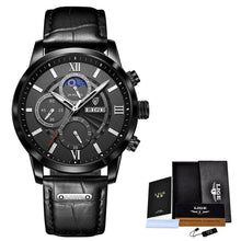 Load image into Gallery viewer, LIGE Men Watches 2021 New Fashion Leather Waterproof Luminous Top Brand Luxury Mens Quartz Wristwatch Men Relogio Masculino+box