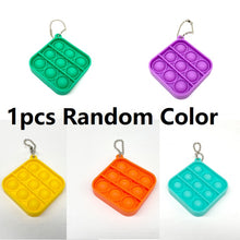 Load image into Gallery viewer, Mini Push Pops Bubble Sensory Toy Keychain Autism Squishy Adult Stress Reliever Toy for Children Relief Funny Pop-it Fidget Toys