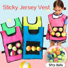 Load image into Gallery viewer, Kids Outdoor Sport Game Props Vest Sticky Jersey Vest Game Vest Waistcoat With Sticky Ball Throwing Toys For Children Sports Toy