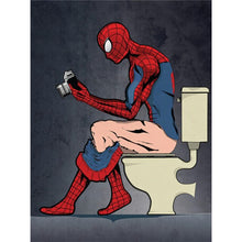 Load image into Gallery viewer, Marvel Poster Avengers Funny Spiderman Iron Man Captain America Superhero Action Figure Canvas Painting Prints Home Decor Kid