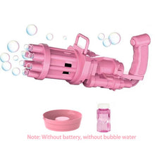Load image into Gallery viewer, 2-in-1 Electric Bubble Machine Black Gold Gold Gatling Bubble Gun Children Automatic Bubble Blowing Toy Gun Fan Combo Function