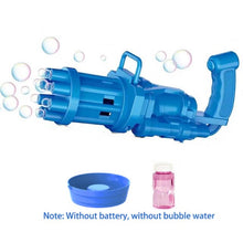Load image into Gallery viewer, 2-in-1 Electric Bubble Machine Black Gold Gold Gatling Bubble Gun Children Automatic Bubble Blowing Toy Gun Fan Combo Function