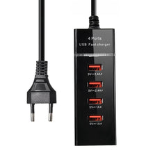 Load image into Gallery viewer, Universal 4 USB Port Fast Phone Charger Travel Wall Power Fast Charging EU US Plug Adapter For iPhone For Samsung Mobile Phones