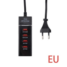 Load image into Gallery viewer, Universal 4 USB Port Fast Phone Charger Travel Wall Power Fast Charging EU US Plug Adapter For iPhone For Samsung Mobile Phones