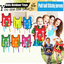 Load image into Gallery viewer, Kids Outdoor Sport Game Props Vest Catching Tail Sticky Jersey Game with Sticky Ball Throwing Toys for Children Sports Toy