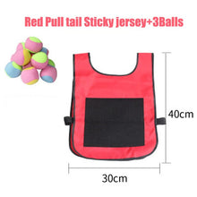 Load image into Gallery viewer, Kids Outdoor Sport Game Props Vest Catching Tail Sticky Jersey Game with Sticky Ball Throwing Toys for Children Sports Toy