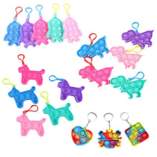 Load image into Gallery viewer, 1pc Stress Relief Sensory Toys Bubble Fidget Toy Keychain Charm Pop Fidgeting Reliever Decompression Toys Push It Antistress Toy